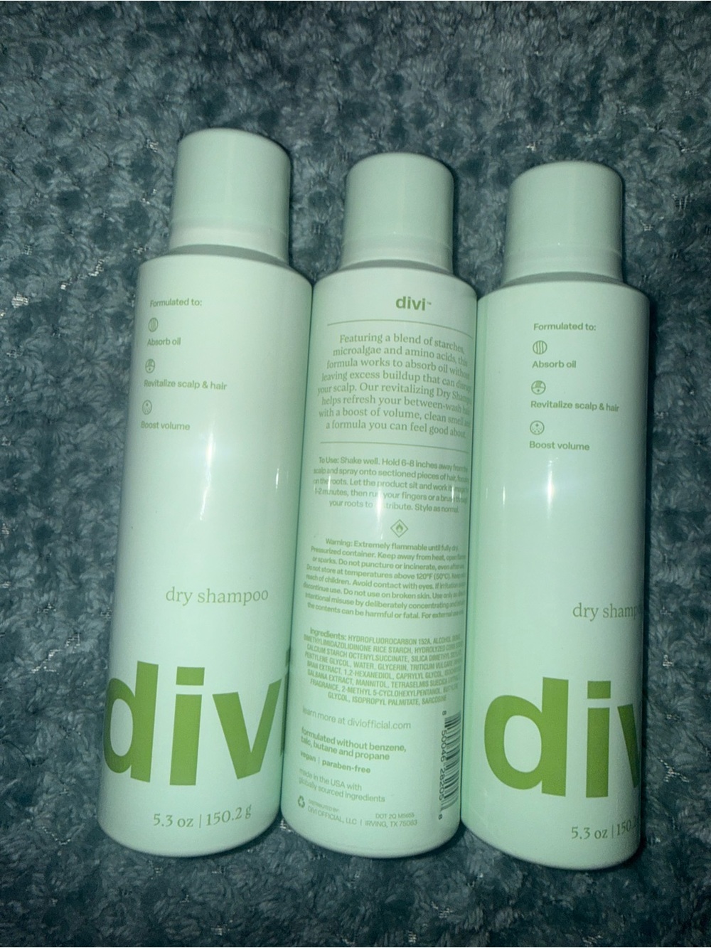 divi Dry Shampoo Spray - Light Green Bottle